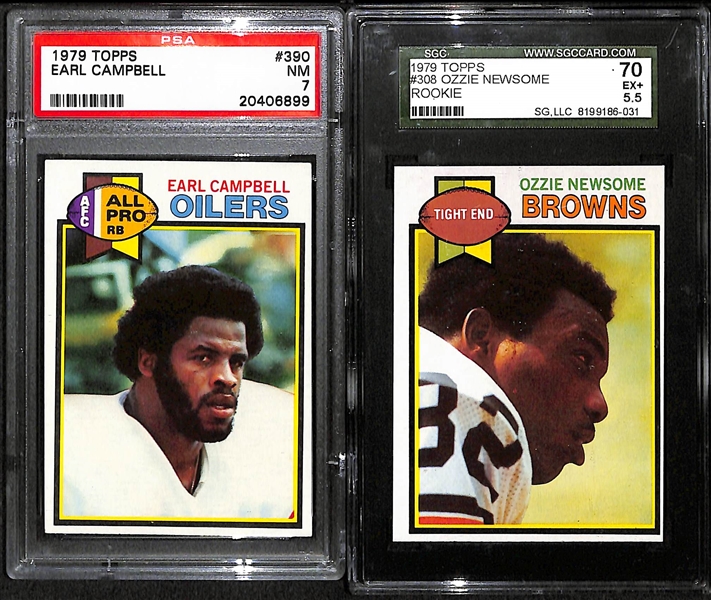 Lot Of 6 Football Graded Rookie Cards From 1970s w. Joe Greene