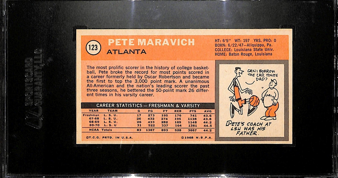 1970-71 Topps Pete Maravich Rookie Card SGC 5.5