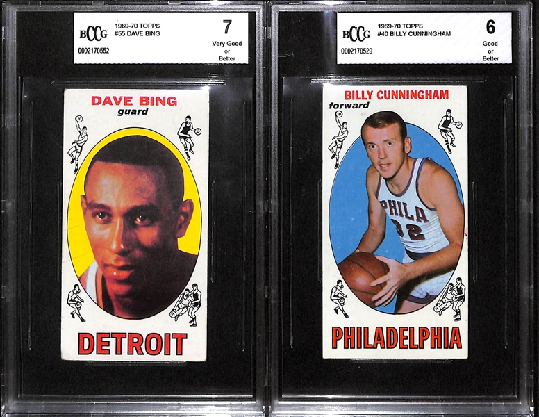 Lot Of 8 Basketball Graded Rookie Cards From 1969-70 w  . Bill Bradley