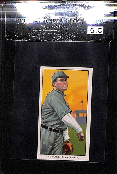 1909 T206 Jimmy Sheckard - Glove Showing - Piedmont Back - BVG 5.0 - Factory No. 25