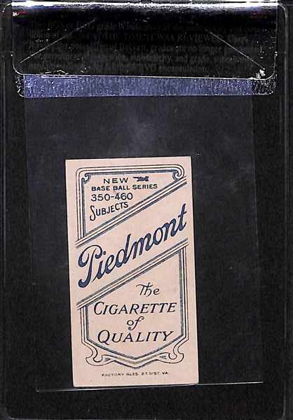 1909 T206 Jimmy Sheckard - Glove Showing - Piedmont Back - BVG 5.0 - Factory No. 25