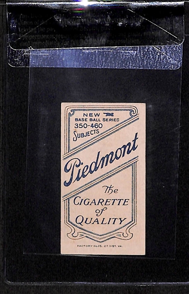 1909 T206 Lee Tannehill - Chicago Amer - Piedmont Back - BVG 5.0 - Factory No. 25