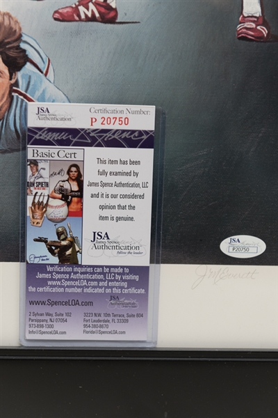 Pete Rose Signed & Framed Lithograph 21 x 27 - JSA
