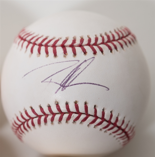 Lot Of 8 Phillies Signed Baseballs w. Bobby Abreu
