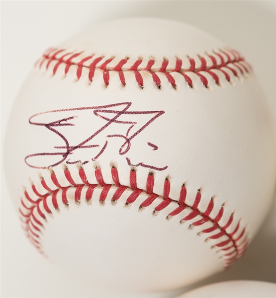 Lot Of 5 Yankees Signed Baseballs w. Dave Winfield