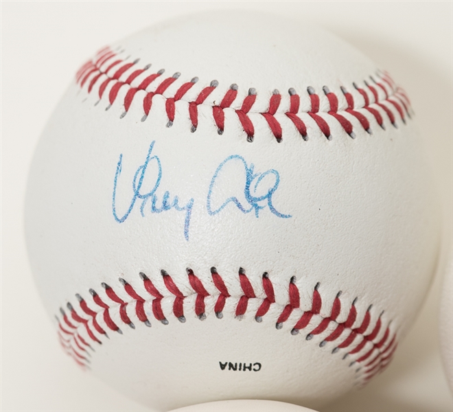 Lot Of 6 Signed Baseballs w. Ryne Sandberg