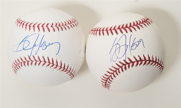 Lot Of 2 Bo Jackson Signed Official MLB Baseballs - JSA