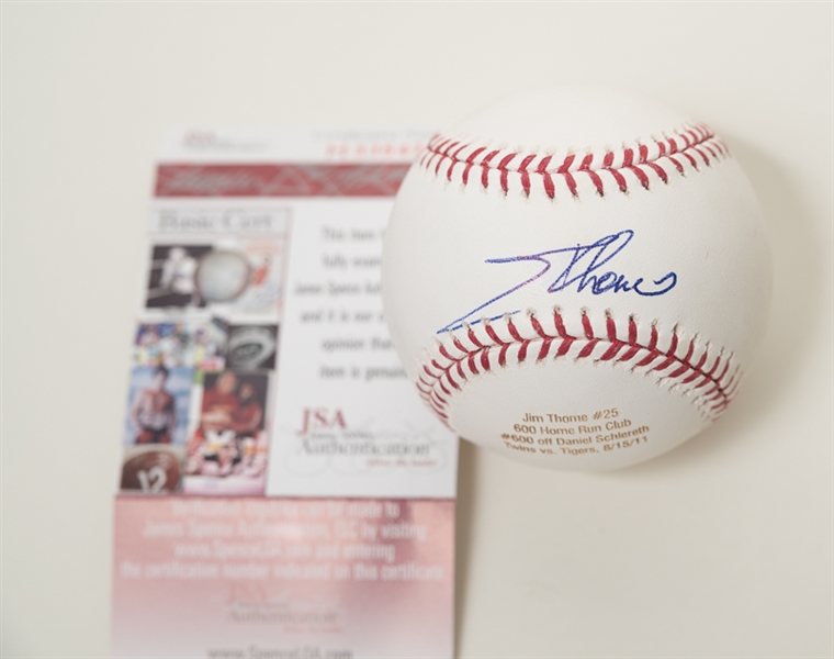 Lot Of 3 Signed Baseballs w. Thome (JSA) & Gwynn
