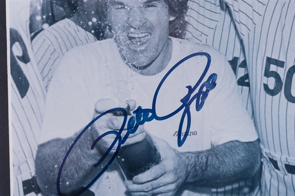 Richie Ashburn & Pete Rose Signed/Framed Photos