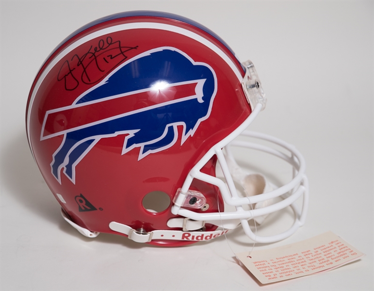 Jim Kelly & Frank Reich Signed Bills Pro Line Full Size Helmet - JSA
