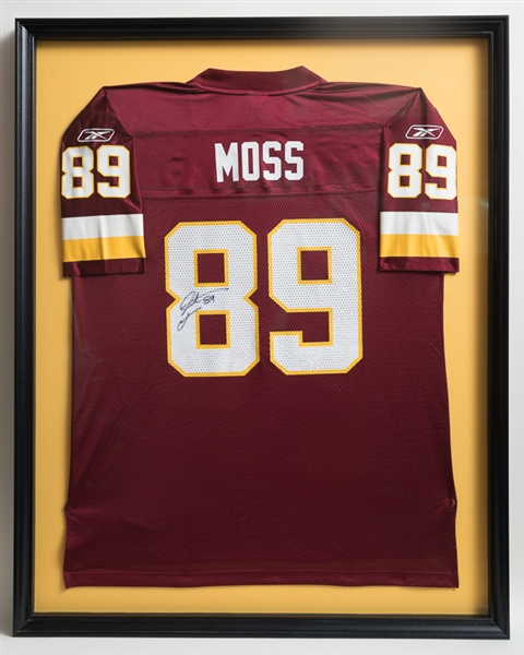 Santana Moss Signed & Framed Redskins Jersey - JSA