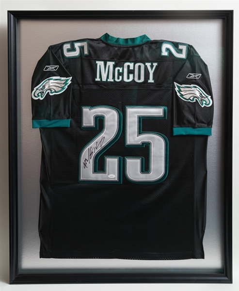 Lot Detail - LeSean McCoy Signed & Framed Eagles Jersey - JSA