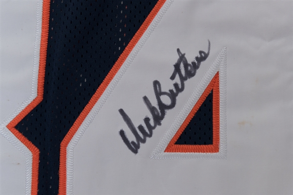 Dick Butkus & Gale Sayers Dual Signed Mitchell & Ness Payton Chicago Bears Jersey - JSA