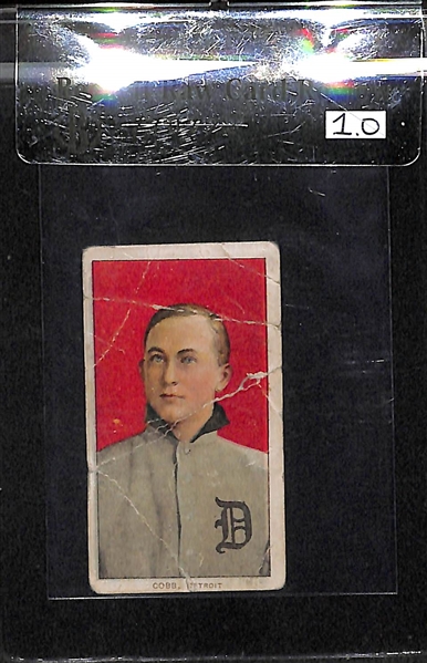 1909-11 T206 Ty Cobb - Red Portrait - Polar Bear Back - BVG 1.0 - HOF