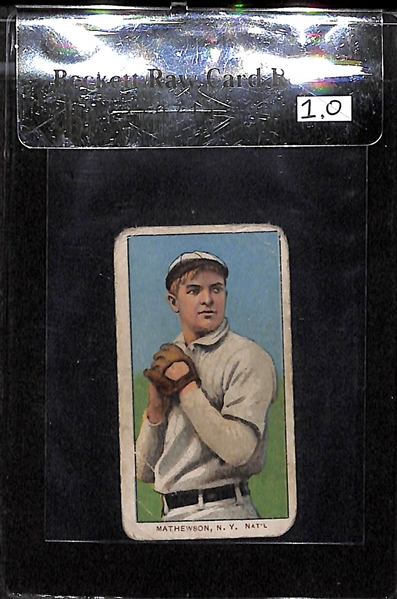 1909-11 T206 Christy Mathewson - White Cap - Piedmont Back - BVG 1.0 - HOF