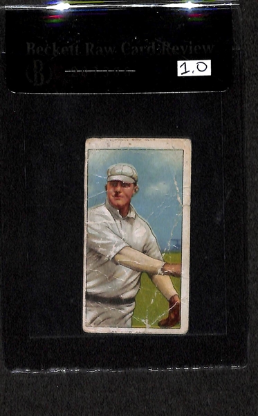 Lot of 3 1909-11 T206 Cards - Davis/Pelty/Bell (Tolstoi Back/Miscut) - BVG