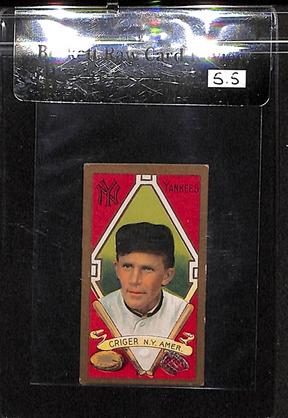 1911 T205 Louis Criger - Piedmont Back - BVG 5.5