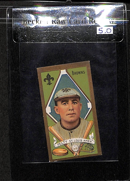 1911 T205 B. Pelty - Piedmont Back - BVG 5.0