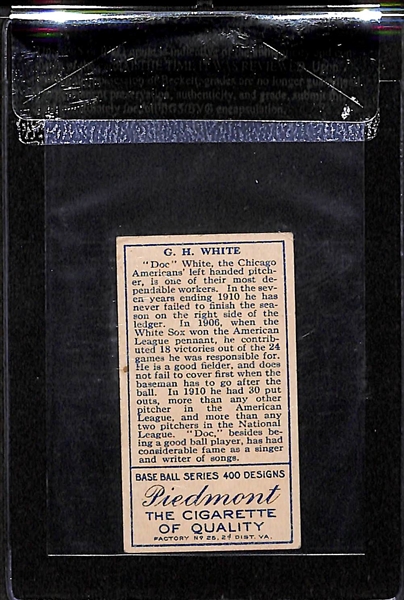 1911 T205 GH White - Piedmont Back - BVG 5.0