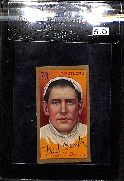 1911 T205 Frederick Beck - Piedmont Back - BVG 5.0