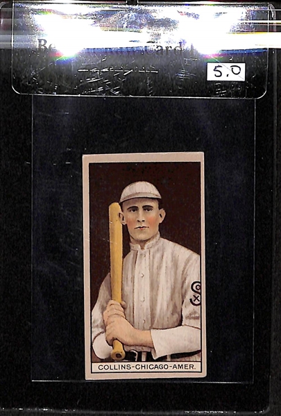 1912 T207 John Collins - Recruit Back - BVG 5.0