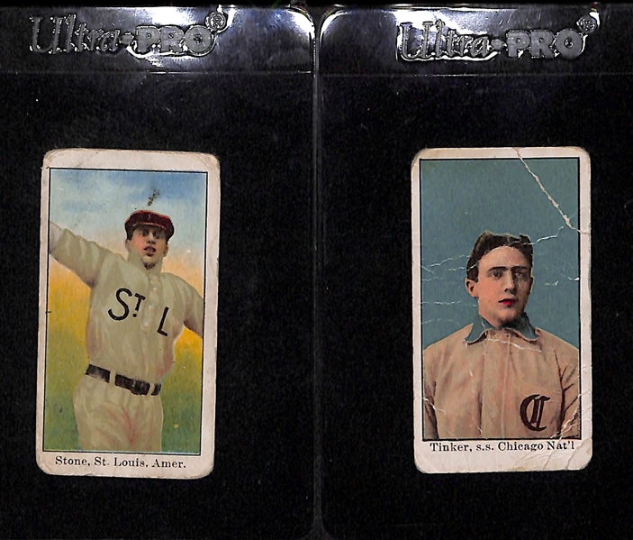 Lot of 2 1909-11 E90 Cards - Tinker & Stone - American Caramel - HOF
