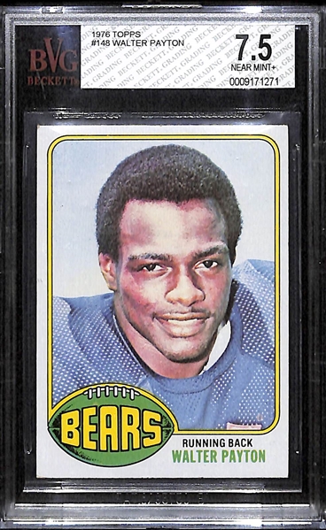 1976 Topps #148 Walter Payton #148 BVG 7.5 NM+