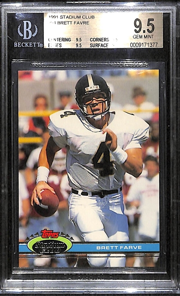 1991 Stadium Club #94 Brett Favre - BVG 9.5 Gem Mint