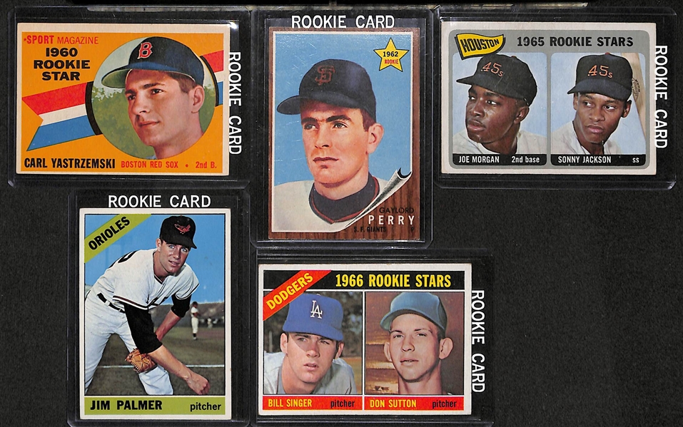 Lot Of 5 Baseball Stars Rookie Cards w. Yastrzemski 1960 Topps