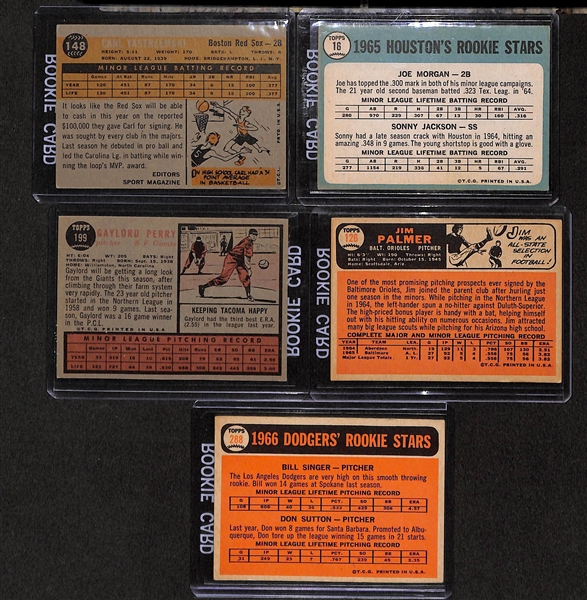 Lot Of 5 Baseball Stars Rookie Cards w. Yastrzemski 1960 Topps