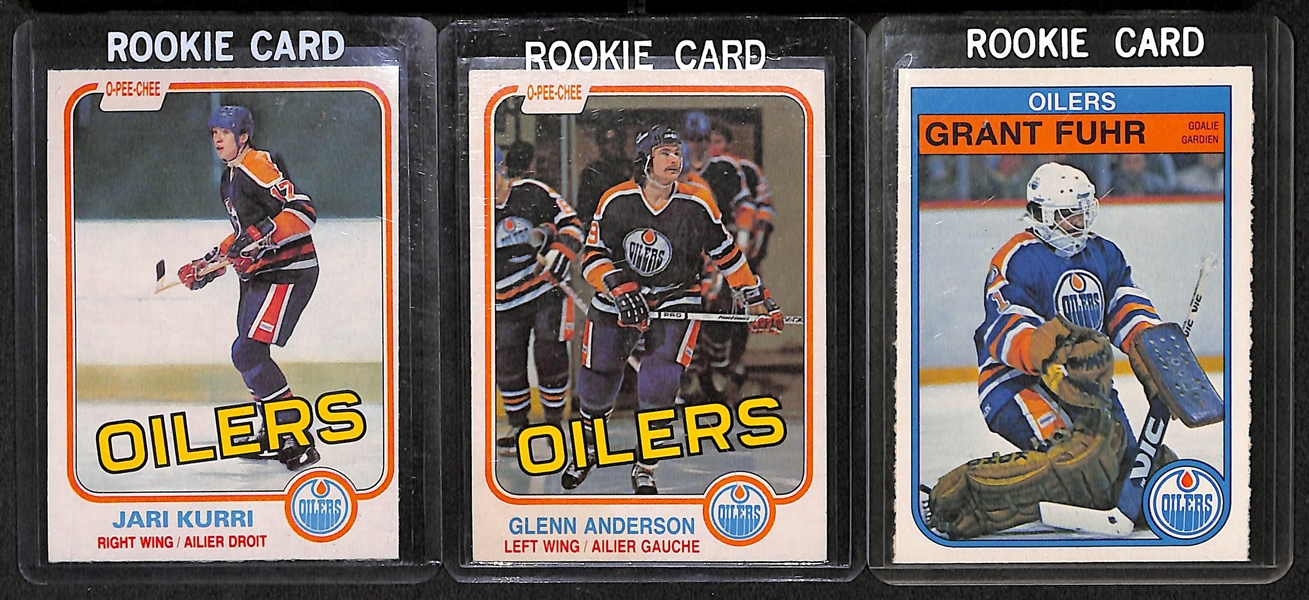 Lot Of 3 Hockey Oilers O-Pee-Chee Rookie Cards w. Jari Kurri