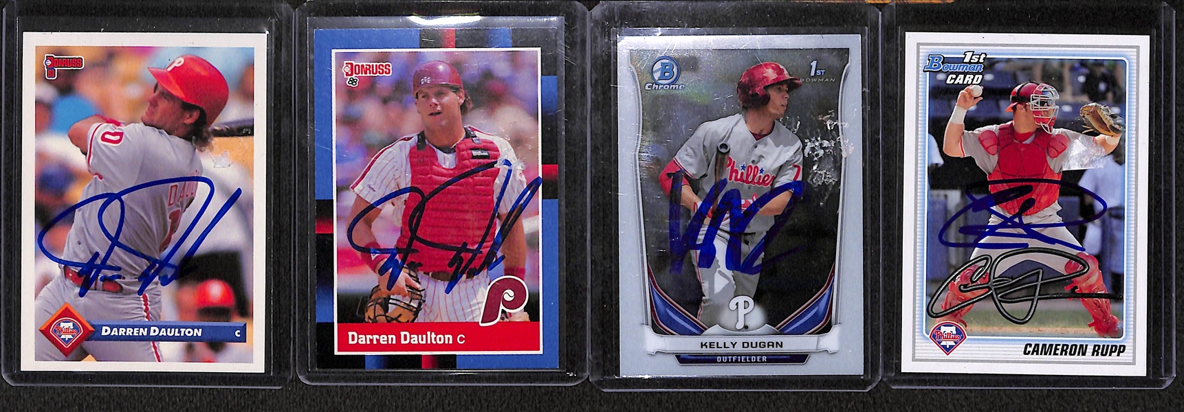 Lot Of 30 Phillies Signed Cards w. Daulton & Manuel