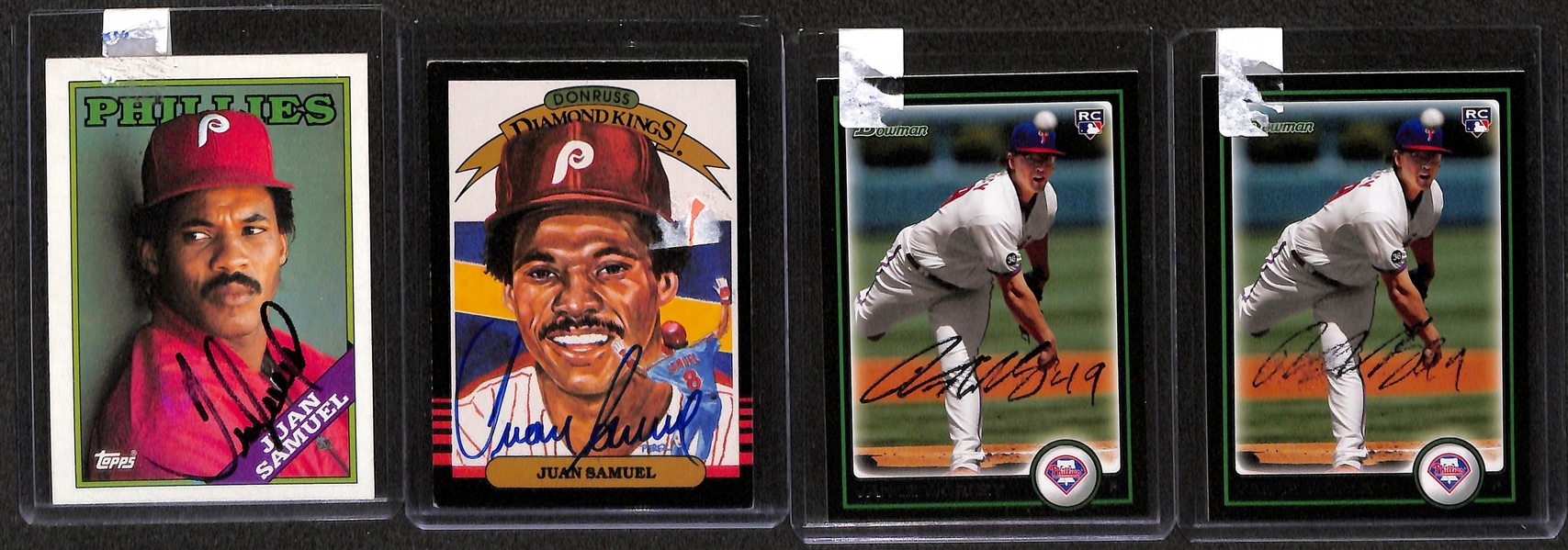 Lot Of 30 Phillies Signed Cards w. Daulton & Manuel