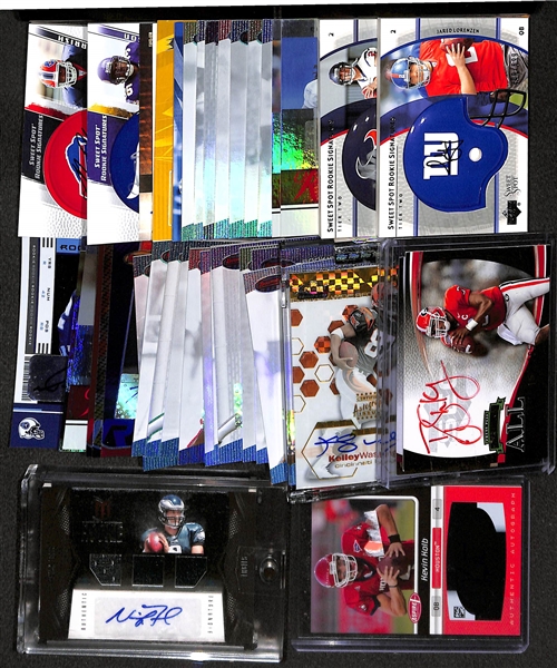 Lot Of 40 Football Auto & Relic Cards w. Nick Foles