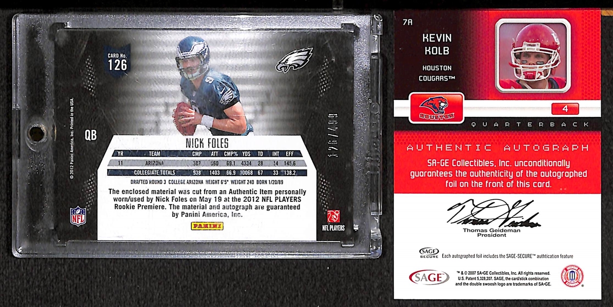 Lot Of 40 Football Auto & Relic Cards w. Nick Foles