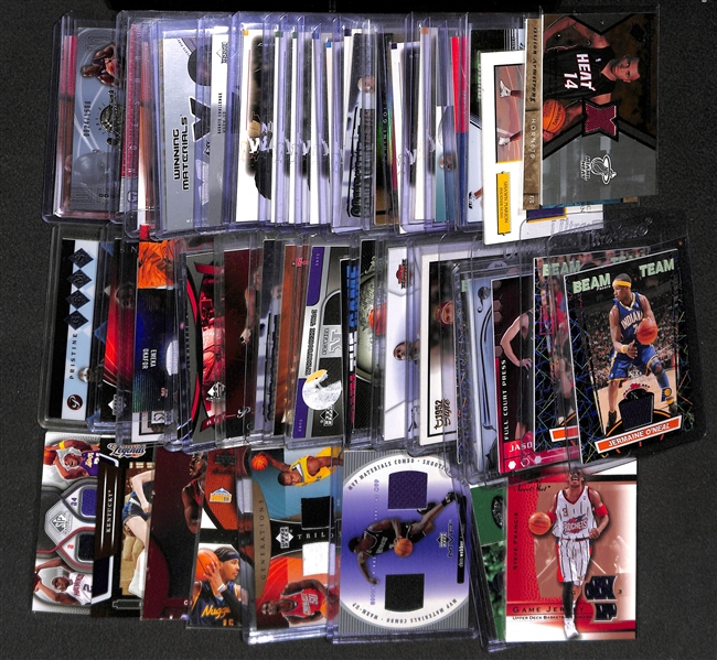 Lot of 55 Basketball Relic Cards w. Kobe Bryant