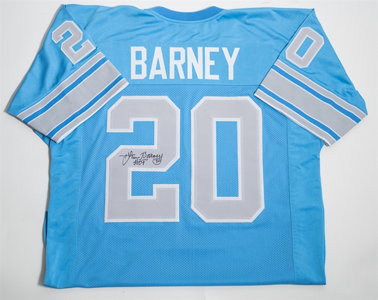 Lem Barney Signed & Inscribed Detroit Lions Jersey - JSA