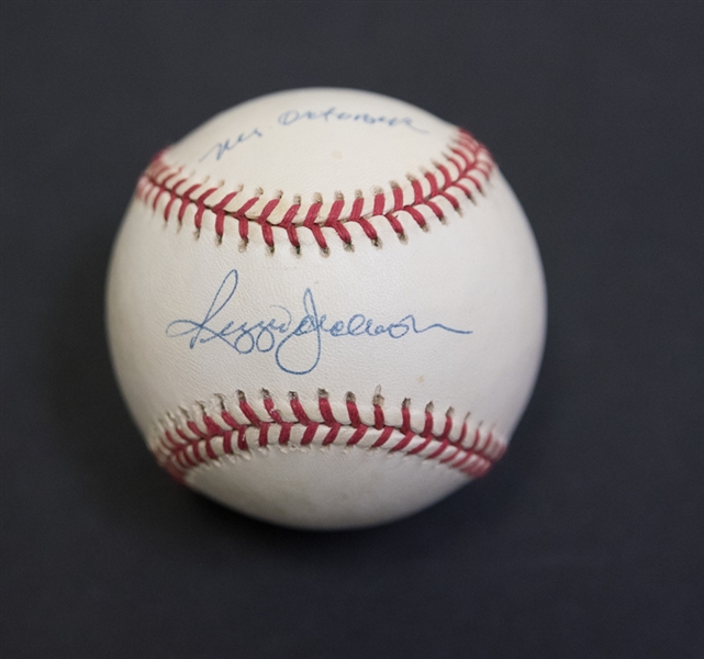 Reggie Jackson Signed Baseball Inscribed Mr October - UD COA