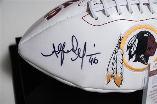 Alfred Morris Signed Redskins Logo Football w. Case - JSA