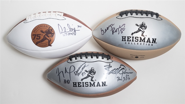 Lot Of 3 Signed Heisman Winners Footballs w. Archie Griffin
