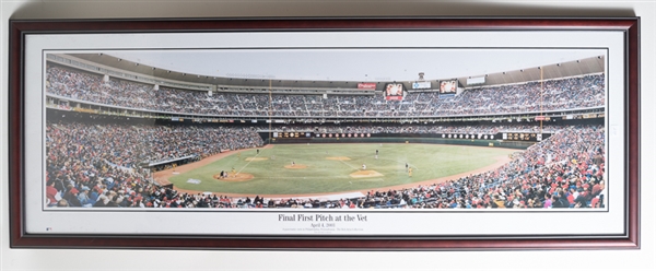 Final Pitch At The Vet Framed Panorama Photo