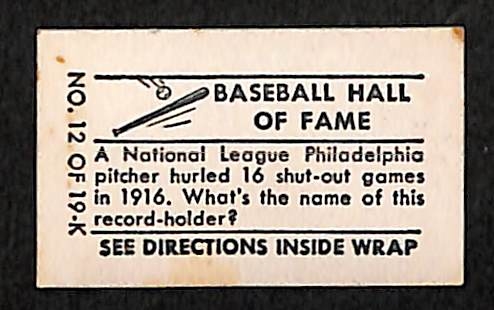 1948 Topps Magic #12 Grover Alexander