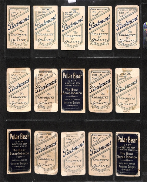 Lot Of 15 1909 T205 Pittsburgh Pirates Cards w. Clarke