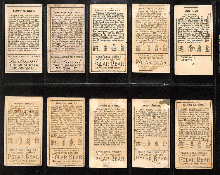 Lot of 10 1911 T205 Cards w. Frank Chance