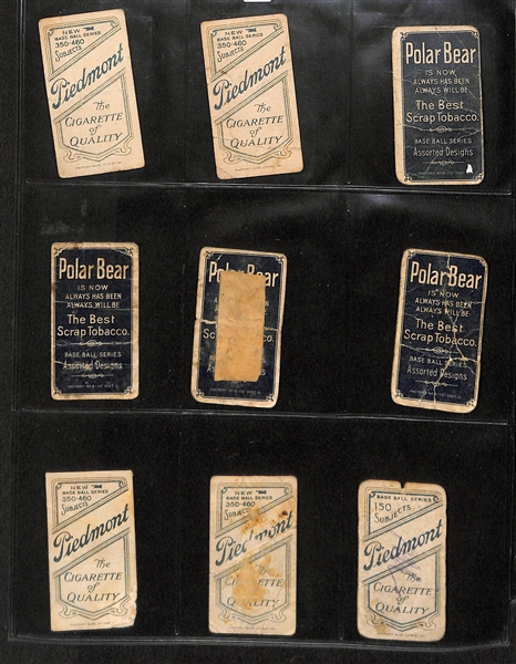 Lot of 9 1909 T206 Cards w. Camnitz