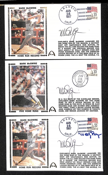 Lot Of 3 Mark McGwire Signed First Day Covers