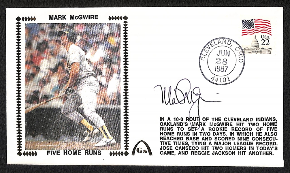 Lot Of 3 Mark McGwire Signed First Day Covers