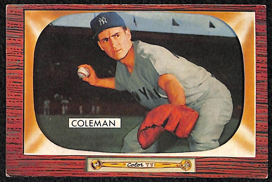 Lot Of 2 Vintage Cards - Carl Erskine 1952 Topps & J. Coleman 1955 Bowman