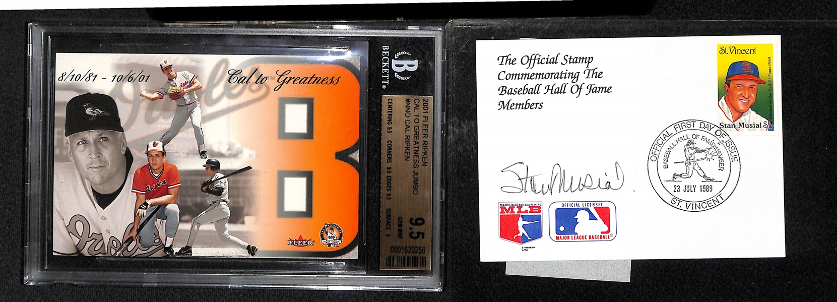 Mixed Baseball Cards & Signed Photos Lot w. Musial Auto