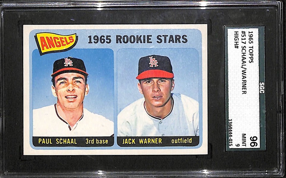 1965 Topps #517 Schaal/Warner High Number Rookie SGC 96 (9)